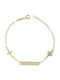 Graloro Kids Bracelet ID from Gold-plated Silver with Σταυρό