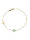 Graloro Kids Bracelet from Gold-plated Silver with Σταυρό