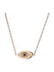Graloro Eye from Pink Gold Plated Steel with Zircon