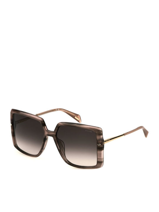 Police Women's Sunglasses with Brown Tartaruga Frame and Brown Gradient Lens