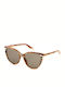 Furla Women's Sunglasses with Brown Tartaruga Plastic Frame and Brown Lens
