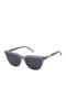 Zadig & Voltaire Unisex Sunglasses with Gray Plastic Frame and Gray Lens