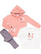 Kids' Set with Leggings Winter 3pcs Pink