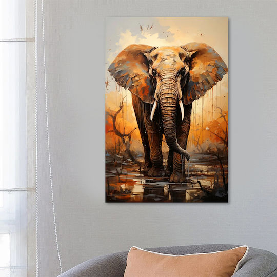 Megapap Elephant Story Πίνακας σε Καμβά 60x90cm