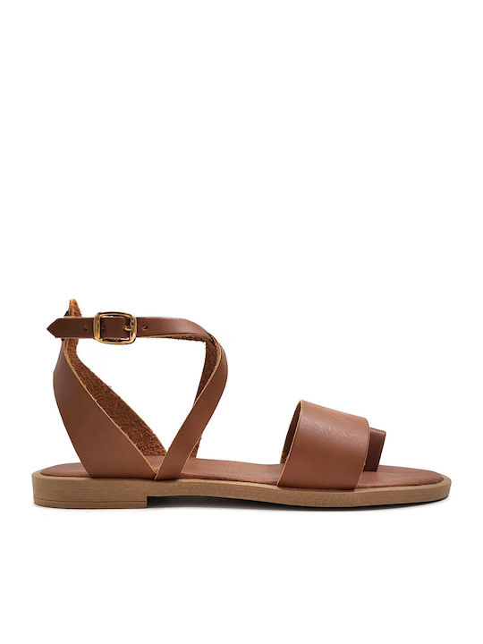 Shoelover Sandale Casual Damă de Piele Tabac Maro