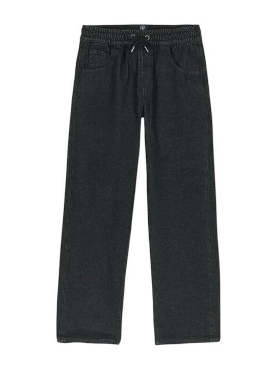 Freazy Men's Jeans Pants with Loose Tapered Fit Black
