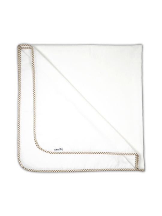 Ninetta Bebe Прегръщаща Пелена Бял 90x90см.