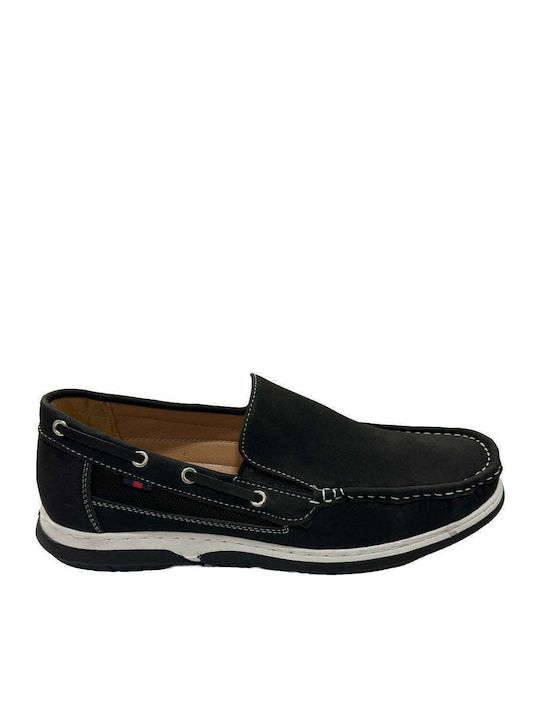 Ustyle Men's Leather Moccasins Black
