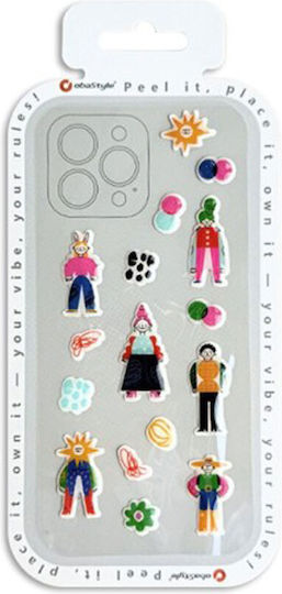 3d Glossy Stickers Διακοσμητικά Αυτοκόλλητα Κινητά Happy People