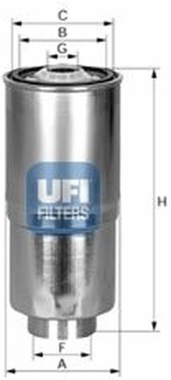 Fuel Filter Ufi Audi 100 2.5 Tdi