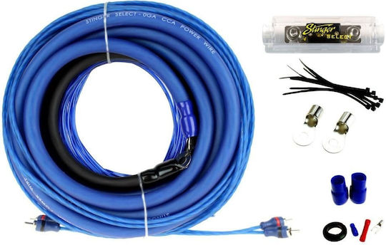 Stinger Ssk0-anl Complete 0 Gauge Amplifier Wiring Kit Car 2 Channel 1500 Watt