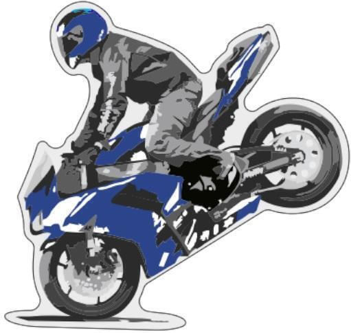 Αυτοκολλητο Διακοσμητικο Universal Moto Blu Lux Label 2pcs 5006bp Print