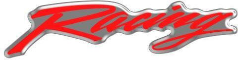 Αυτοκολλητο Διακοσμητικο Universal Red Racing Label 3d Effect 2pcs 3dmild13p Print