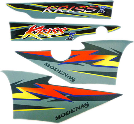 Modenas Kriss 115 Grünes Motorrad-Aufkleber-Set