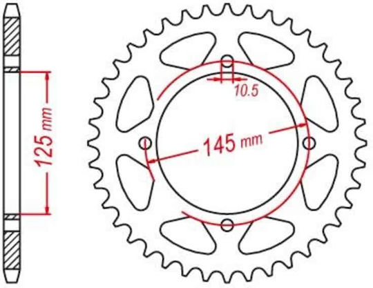 Sunstar Pinion spate pentru Yamaha XT