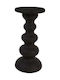 InTheBox Alisi Candle Holder Polyresin in Black Color 10x21x10cm 1pcs