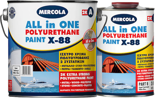 Mercola Polyurethan 2-Komponenten Weiß Glanz 3Es