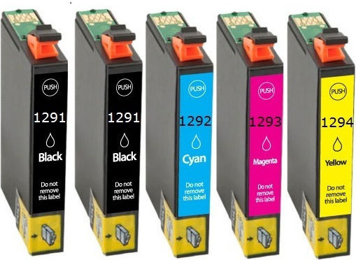 1 Full set+1 Black 5pcs COMPATIBLE NEW INK EPSON T1291 T1292 T1293 T1294 15ml Apple-EPSON Stylus SX230/SX235W/SX420W/SX425W/SX430W/SX435W/SX438W/SX440W/SX445W/SX525WD/SX535WD/SX620FW/WF3520/BX305F/BX305FW/BX320FW/B42WD/BX525WD/BX535WD/BX625FWD/ Compatible Inkjet Printer Ink Package Epson 15ml Black 5pcs