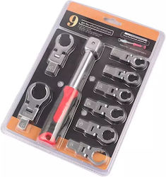 Flex 183080 Ratschen- und Steckschlüssel-Set mit 9 Stück