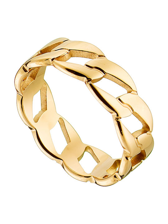 Graloro Damen Ring aus Stahl Vergoldet
