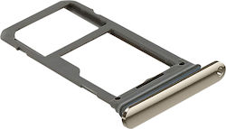 Clappio Nano SIM-Kartenhalter Samsung Galaxy S7 Edge Micro-SD Slot Gold
