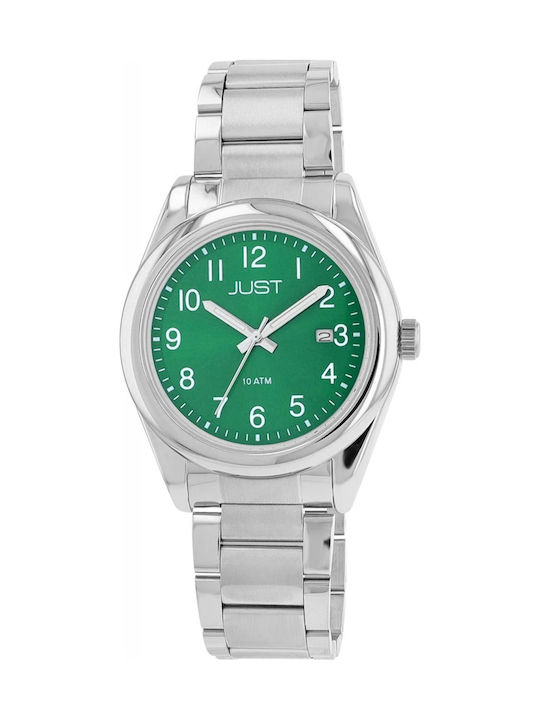Just Watch Men's Watch Battery with Silver Metal Bracelet