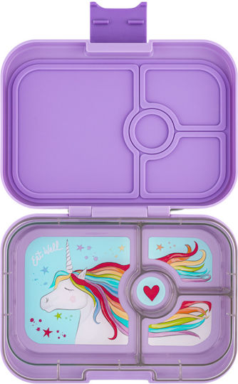 Yumbox Πλαστικό Παιδικό Δοχείο Φαγητού Μονόκεροι Λιλά