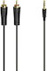Cablu Audio Hama 3,5 mm Jack 2 Rca Stereo Auriu Platinat 1,5 M