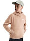 Fleece Παιδικό Φούτερ με Κουκούλα και Τσέπες Hemp / White Sportswear Club