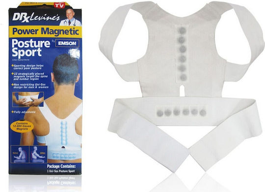 Factory Magnetic Belt Back for Men for Women White 7360