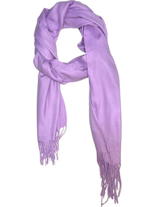 Light Purple Cashmere Scarf 190x75 Cm