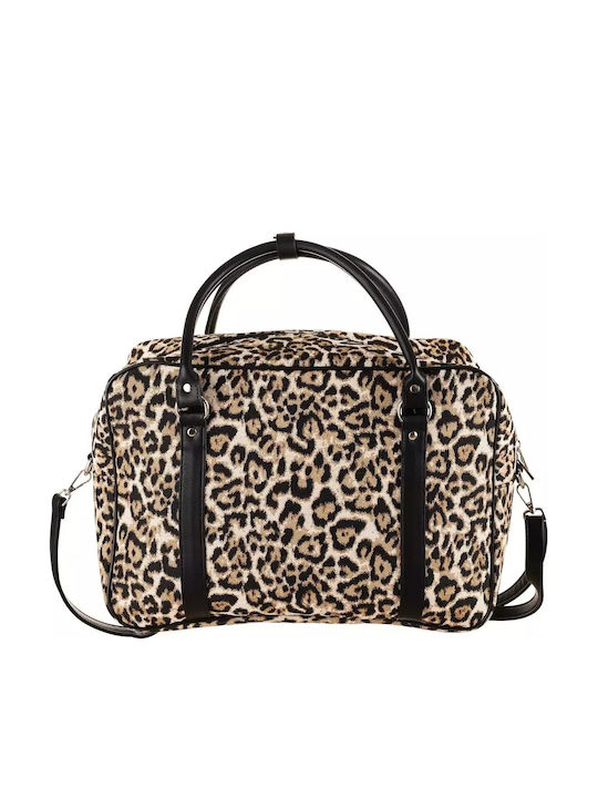 Signare Leopard Γυναικεία Τσάντα Χειρός Πολύχρωμη