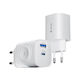 Devia Charger Without Cable GaN with USB-A Port and USB-C Port 22W Power Delivery Whites (RCE-2301ACL)