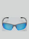 Admiral Unisex Sunglasses with White Plastic Frame and Blue Polarized Mirror Lens