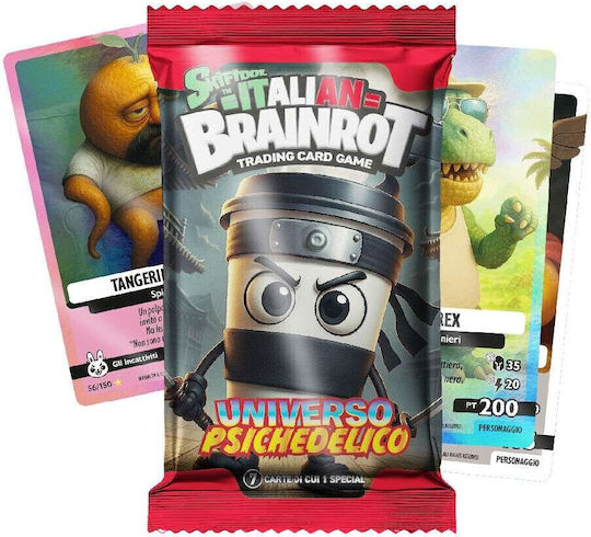 Skifidol Italian Brainrot Trading Card Game Plic 7 Cărți
