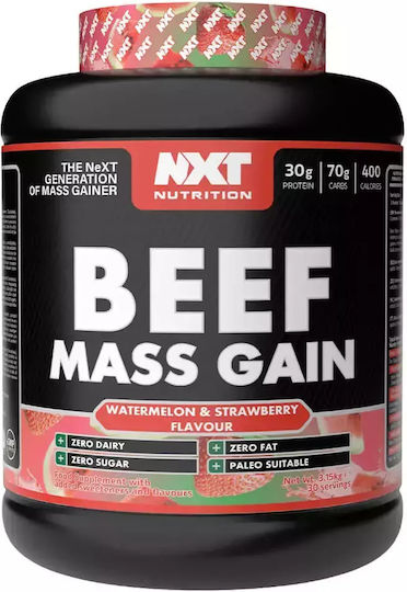 Nxt Nutrition Beef Mass Gain with Flavor Watermelon & Strawberry 3.15kg