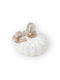 Pumpkin Decorative Glass Handmade White 12.5x10.5cm Cqb87262m