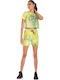 Γυναικεία Αθλητική Βερμούδα Κίτρινη