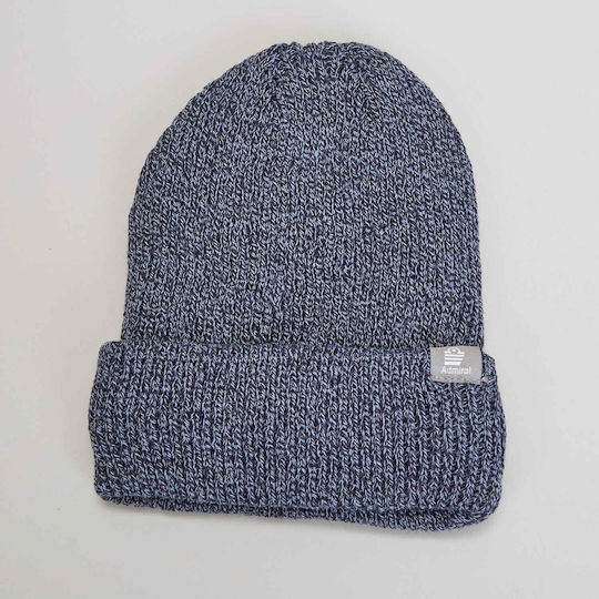 Beanie Unisex Σκούφος Πλεκτός σε Μπλε χρώμα