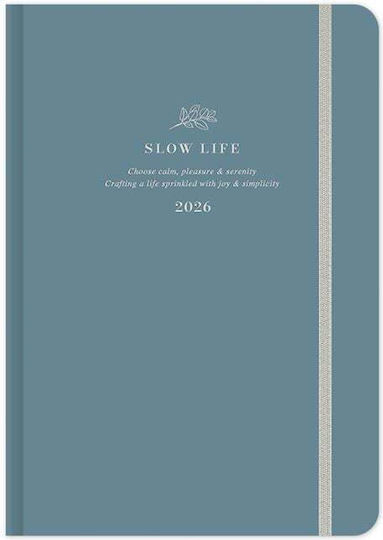 Adbook Daily Diary 14x21 Slow Life 22 Cadet Blue 2026