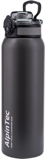 Alpin Flasche Thermosflasche Kunststoff / Rostfreier Stahl 1lt Grey