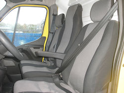 2+1 Upholstery Set Van Suitable Renault Master 2009-2016 2 Colors Black Gray