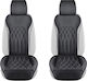 Set 2 Car Seat Covers Storage Pocket Seat Belt Cushions Black
