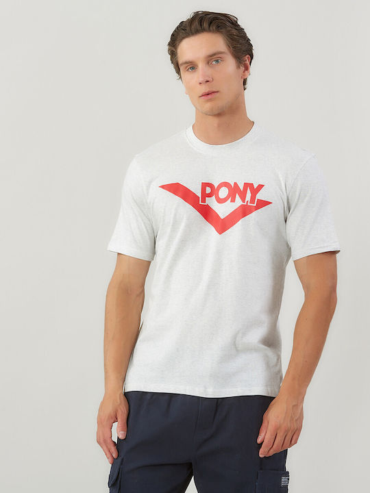 Pony Bedrucktes T-Shirt Adrian Graue