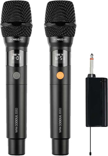 Sonic Gear WM 3300 UL Σετ Ασύρματο Δυναμικό Μικρόφωνο Χειρός για Φωνητικά