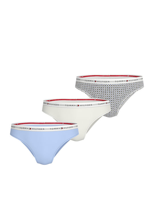 Tommy Hilfiger Βαμβακερά Women's Slip 3Pack Blue