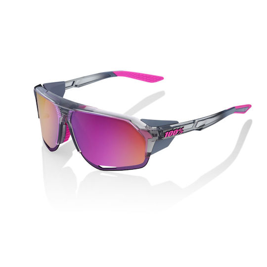 100% Cycling Glasses Norvik with Gray Frame & Mirror Lenses