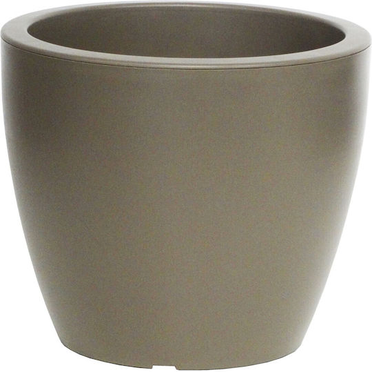 Plant Pots Linea 13Lt-D30x25H Cm-Gray Brown