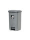 Viomes Waste Bin Waste Plastic with Pedal Titanium 40lt 1pcs