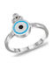 Chevalier Ring with Diamond made of White gold 14K